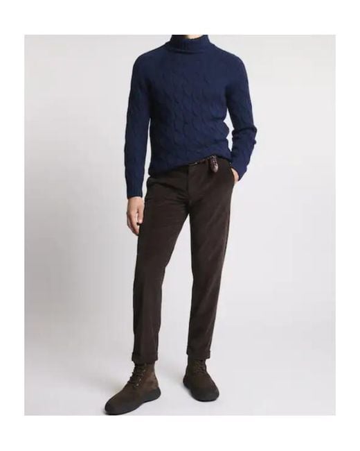 Fay Black Pleated Tailored Trousers for men