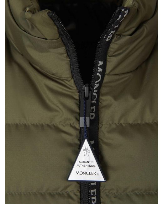 Moncler Green Zip-Up Padded Down Gilet for men