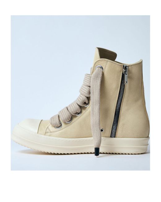 Rick Owens Natural Jumbo Laced Sneakers for men