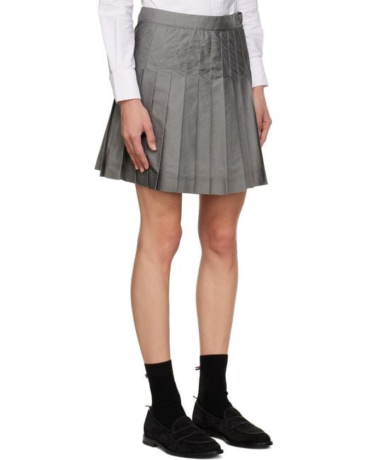 Thom Browne Black Ripstop Mini Skirt