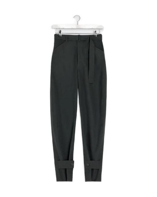 Lemaire Black Belted Tailored Trousers