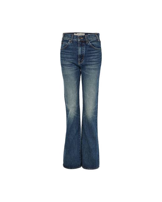 Nili Lotan Blue Belt Loop Denim Trousers