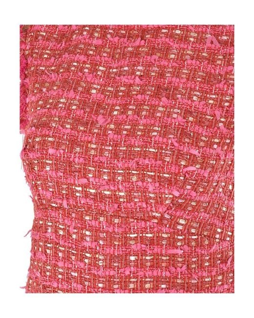 Moschino Pink Round-Necked Sleeveless Dress