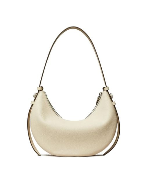 Tory Burch Natural Romy Half Moon Shoulder Bag