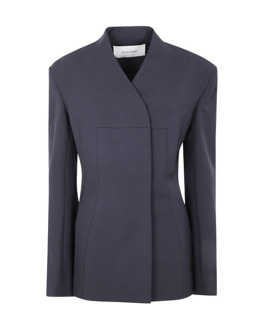 Entire studios Blue Button-Fastening Double-Breasted Coat