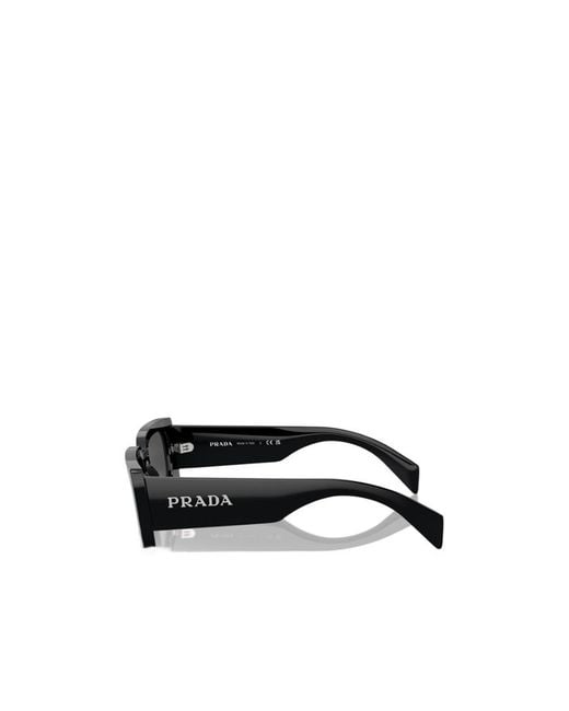 Prada White Eyewear Rectangular Frame Sunglasses