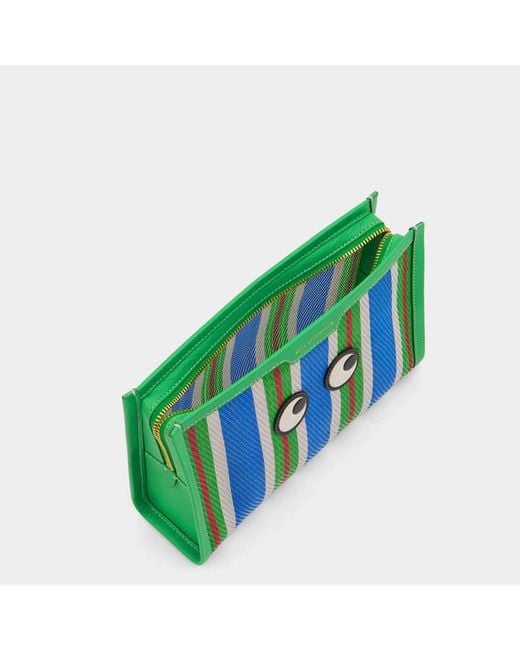 Anya Hindmarch Green Patterned Clutch