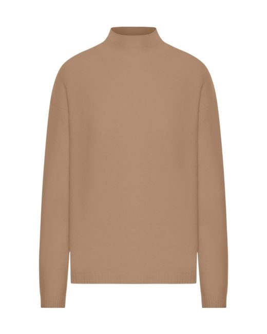 Max Mara Brown Orlaya High-Neck Jumper