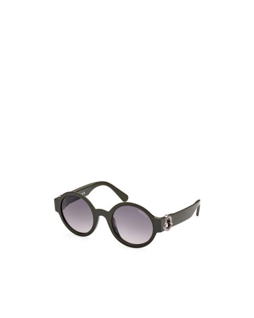 Moncler White Eyewear Round Frame Sunglasses