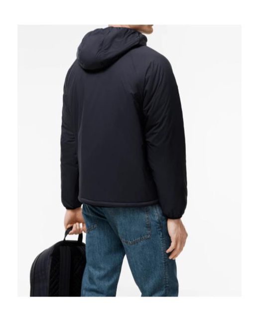 Burberry Blue Logo Patch Hooded Jacket for men