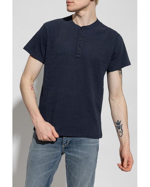 Rag & Bone Blue Item O-Neck Short-Sleeved T-Shirt for men