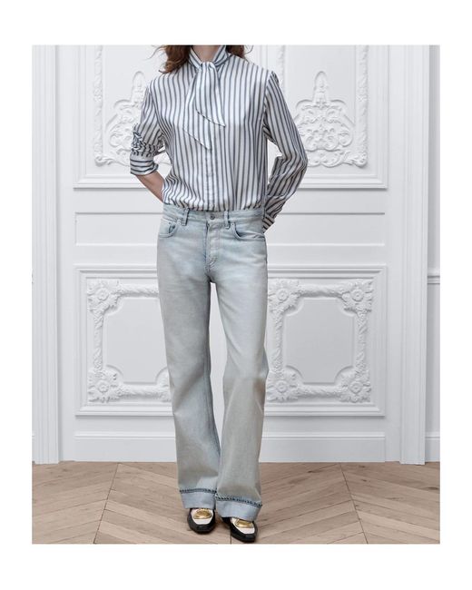 Dior Blue Shirt With Tied Collar