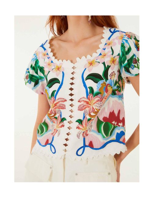 Farm Rio Multicolor Short-Sleeved Shirt