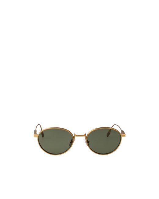 Zegna Green Oval Frame Sunglasses for men