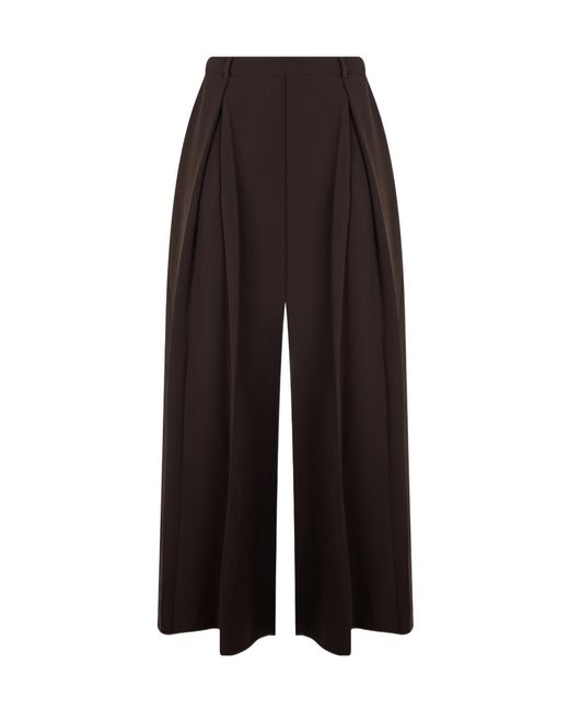P.A.R.O.S.H. Black Loose-Fitting Pleated Trousers