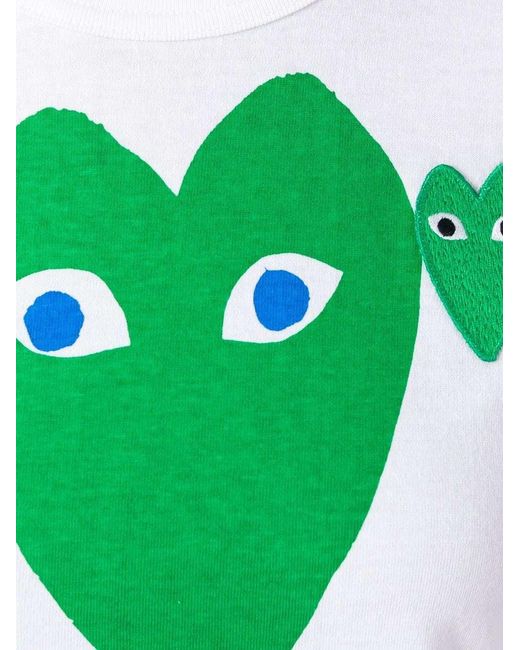 COMME DES GARÇONS PLAY Green Comme Des Garçons Play Logo Printed T-Shirt