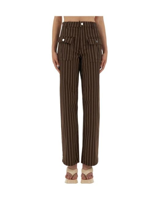 Baum und Pferdgarten Brown Pinstripe Wide Leg Jeans
