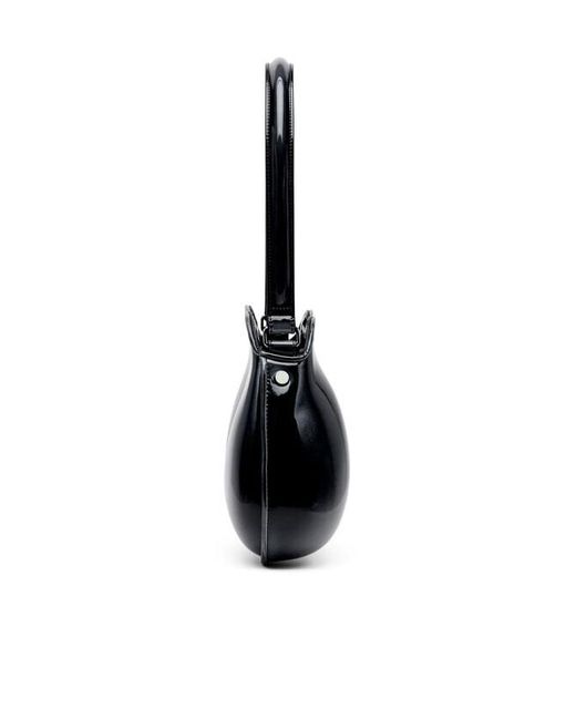 DIESEL Black Double-D Rigid Shoulder Bag