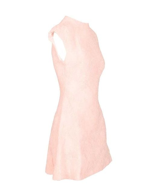 ROTATE BIRGER CHRISTENSEN Pink Mesh Mini Dress