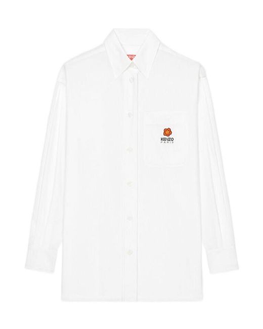 KENZO White Boke Flower Button-Up Shirt