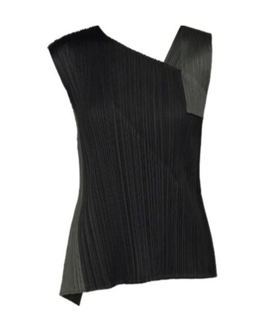 Pleats Please Issey Miyake Black Pleats Please Issey Miyake Pointe Top