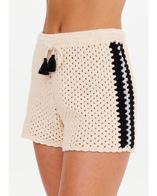 The Upside White Hali Knit Shorts