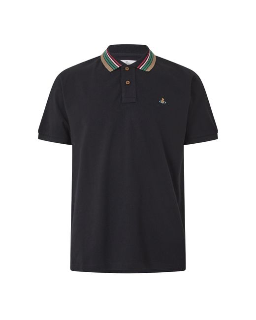 Vivienne Westwood Black Short-Sleeve Polo for men