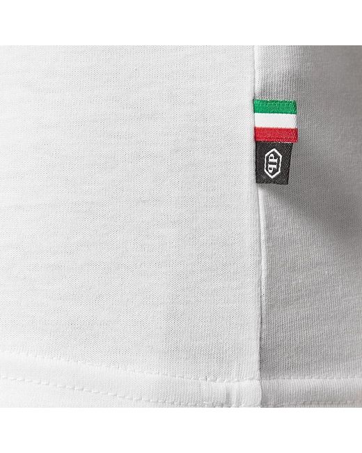Philipp Plein White Logo Details T-Shirt
