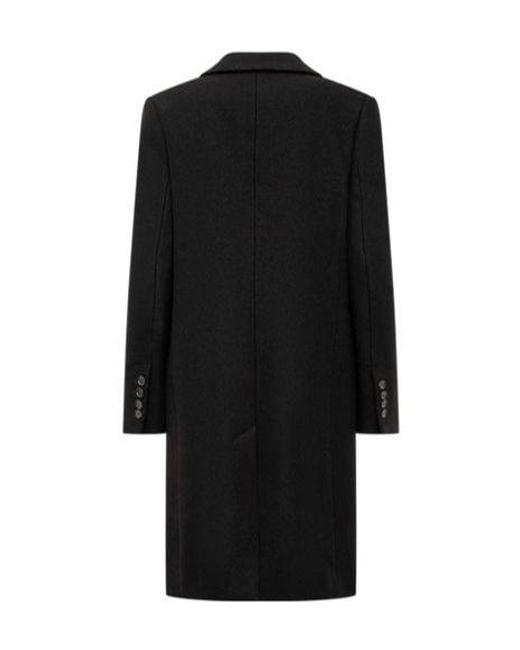 AMI Black Single-Breasted Coat