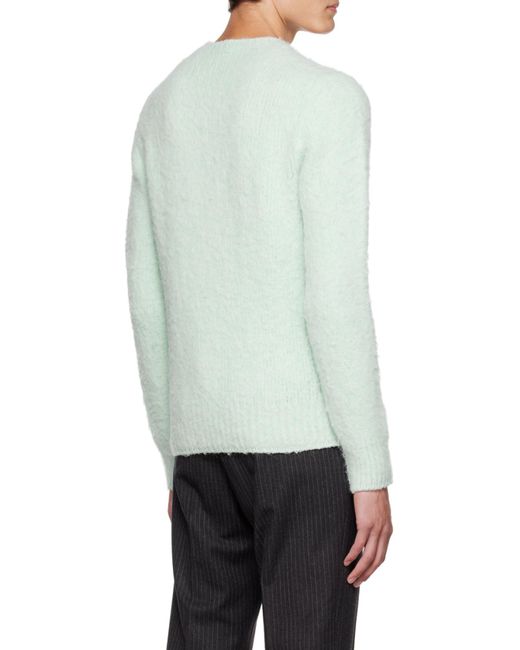 AMI Blue Long-Sleeved Crew-Neck Jumper for men