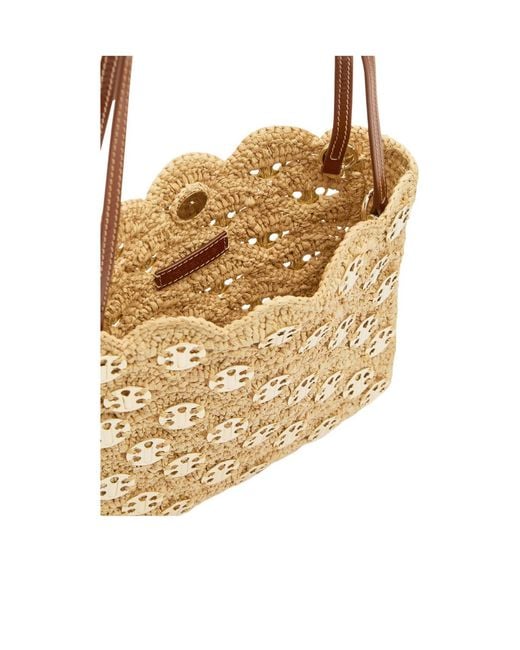 Rabanne Metallic Raffia Shoulder Bag
