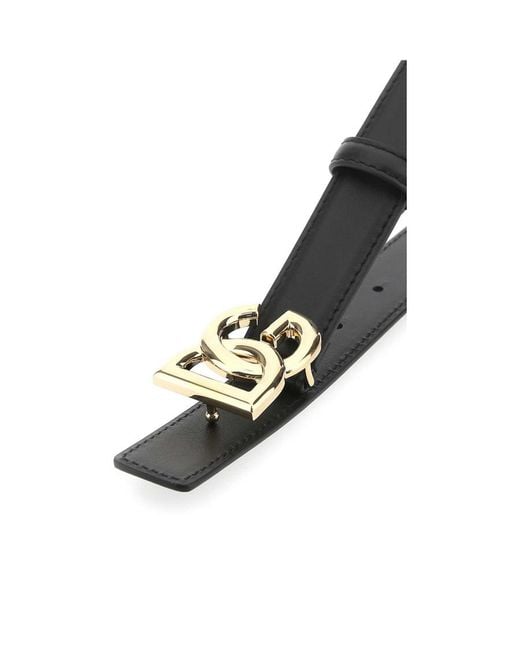 Dolce & Gabbana White Dg Logo Buckle Belt
