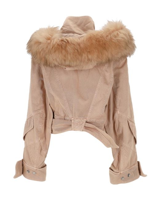 Blumarine Natural Cropped Jacket