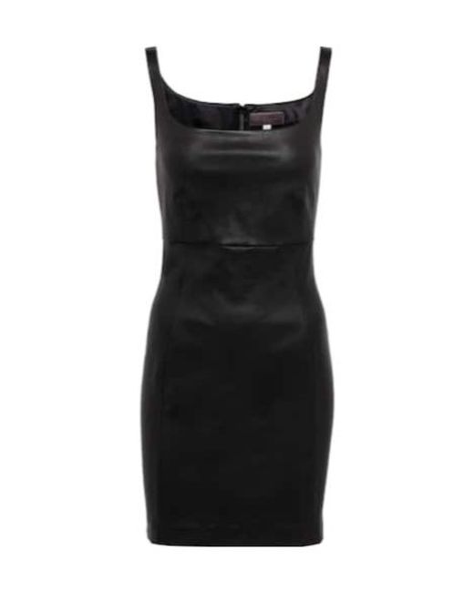 Stouls Black Vanessa Leather Minidress