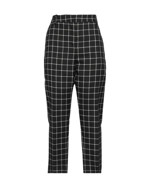Marni Black Plaid Cropped Trousers