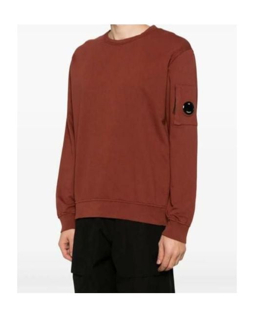 C P Company Brown Lens-Detail Sweatshirt for men