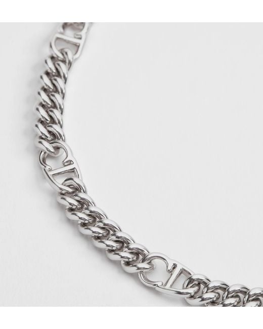 Dior Metallic Cd Icon Thin Chain Link Bracelet for men