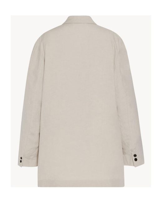 The Row White Nat Double-Breasted Jacket
