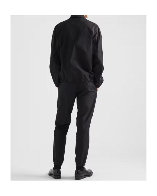 Prada Black Long-Sleeved Zipped Jacket for men