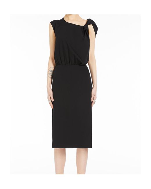 Sportmax Black Sleeveless Torchon Dress
