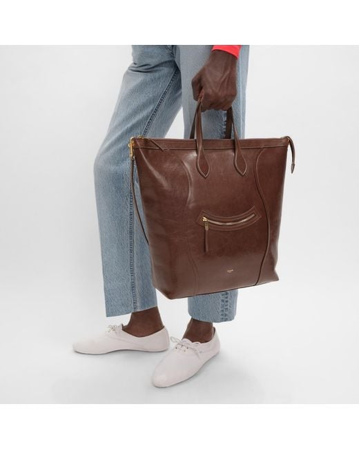 Céline Brown Vertical Cabas Smile Luggage for men