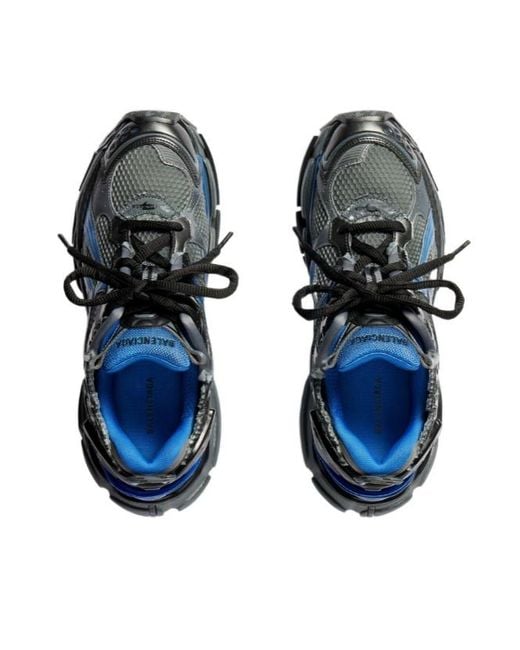 Balenciaga Blue Runner Gradient Mesh Sneakers for men