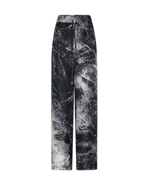 Alexander McQueen Gray Drawstring Casual Pants
