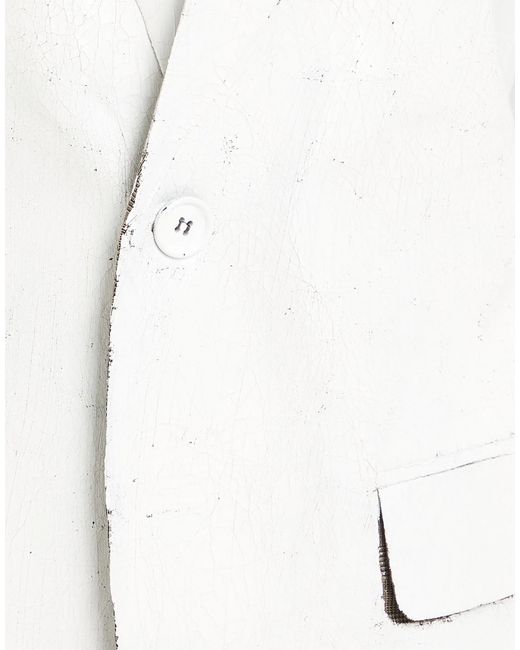 MM6 by Maison Margiela White Single-Breasted Suit Jacket