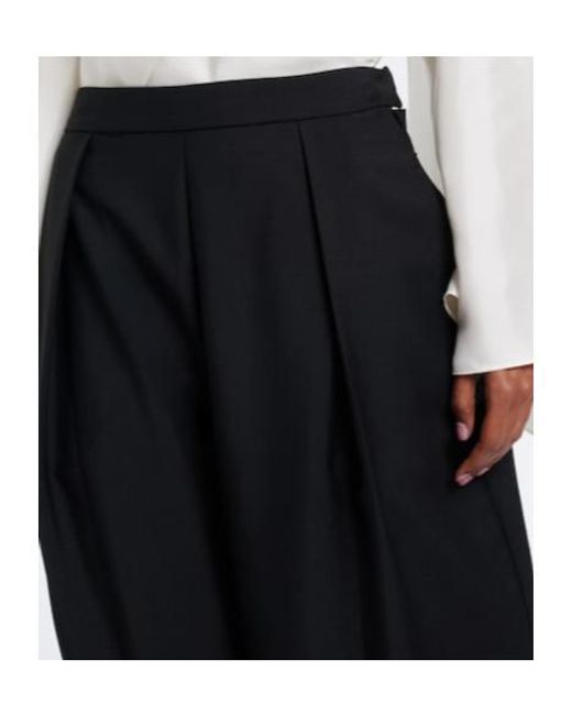 Rohe Black Wool And Mohair Barrel Pants