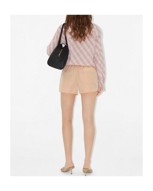 Burberry Natural Logo Plaque Elasticated Waistband Shorts