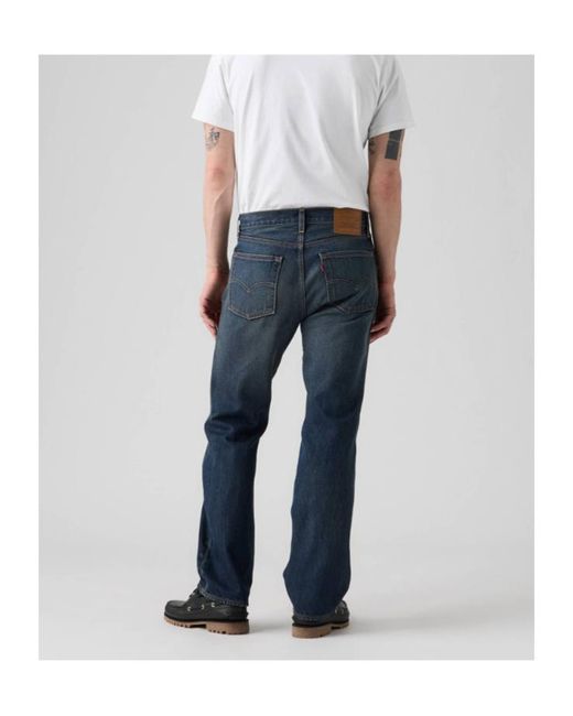 Levi's Blue 555 Relaxed Straight Jeans for men