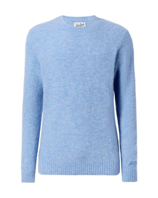 Mc2 Saint Barth Blue Regent Crewneck Knitted Jumper for men