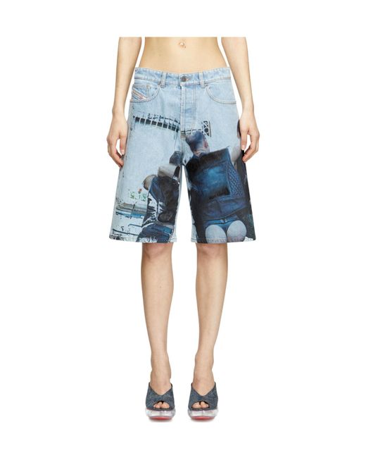 DIESEL Blue X Tom Of Finland Foundation Cotton Shorts
