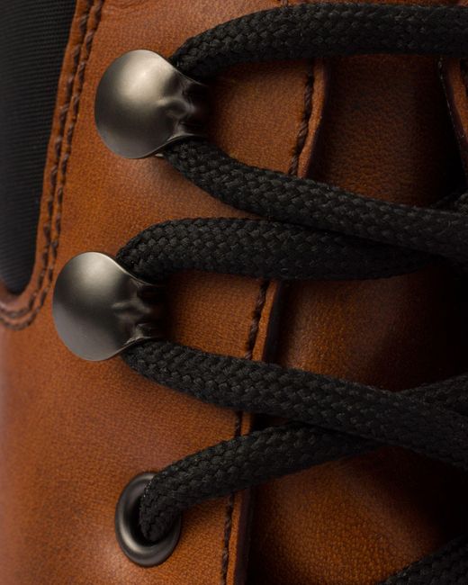 Prada Brown Logo-Debossed Lace-Up Ankle Boots